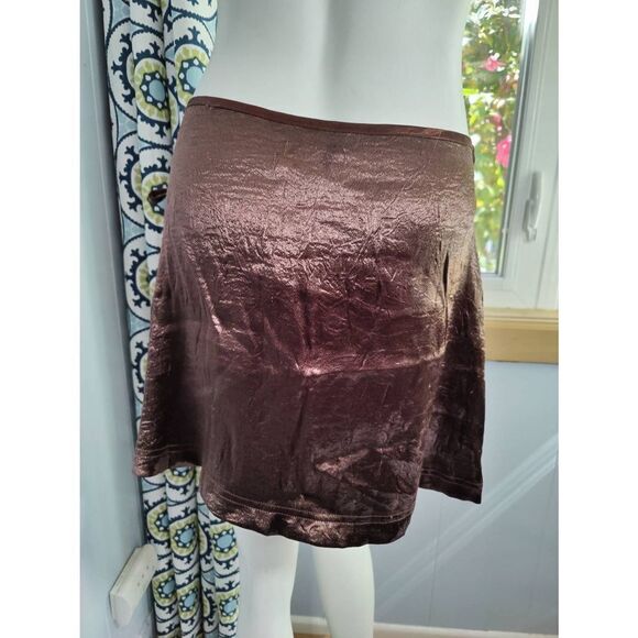 Urban Outfitters Satin Wrap Mini Skirt - Picture 3 of 4
